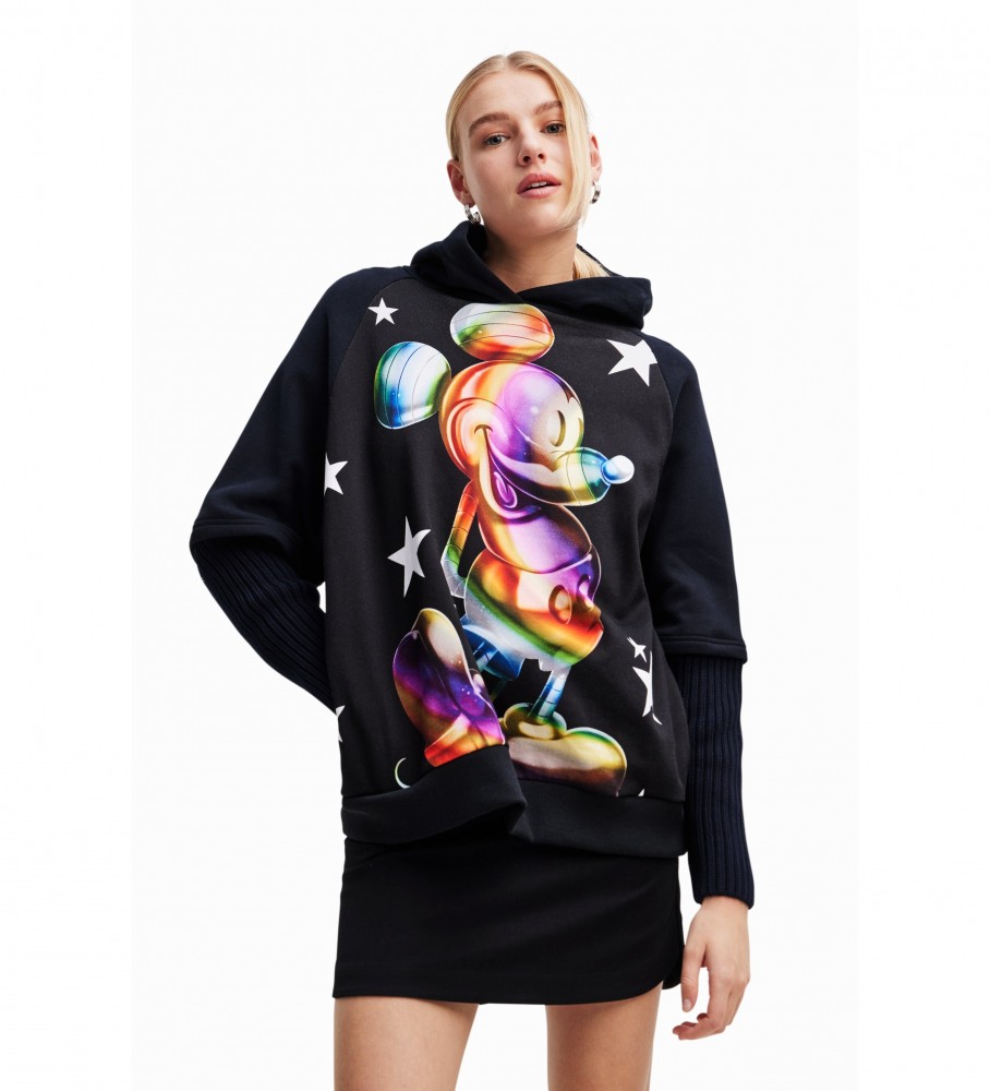 Moletom preto Desigual Start Mickey-Lacroix