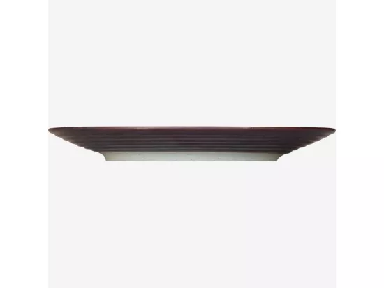 HABITAT - Assiette plate en porcelaine - 27 cm - Prune (Lot de 4) - Thelma