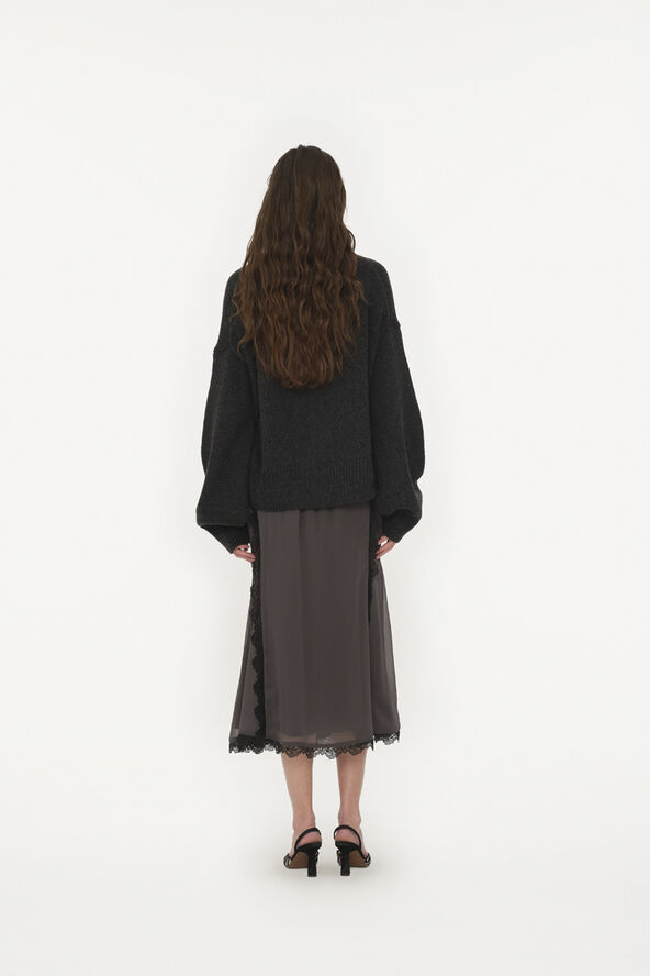 ROTATE Birger Christensen KNIT CREWNECK SWEATER Nine iron