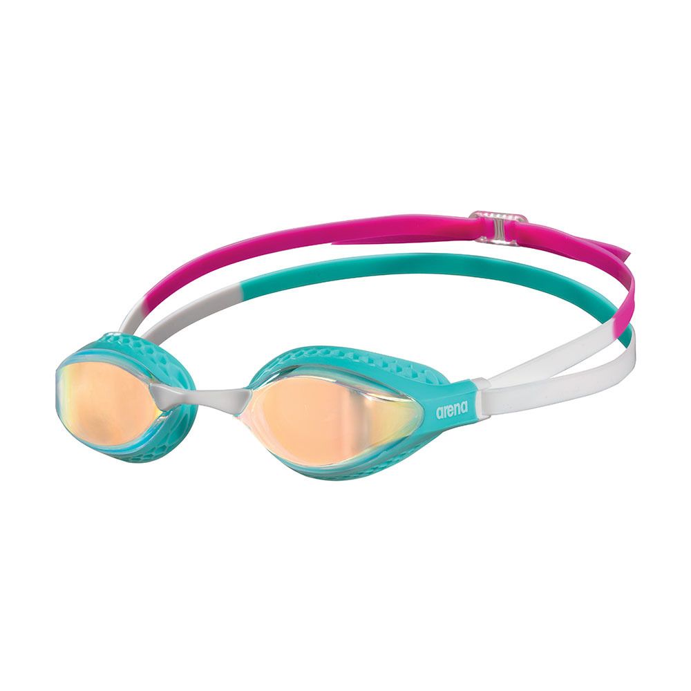 Arena AIR SPEED MIRROR - Lunettes de natation yellow copper-turquoise-multi