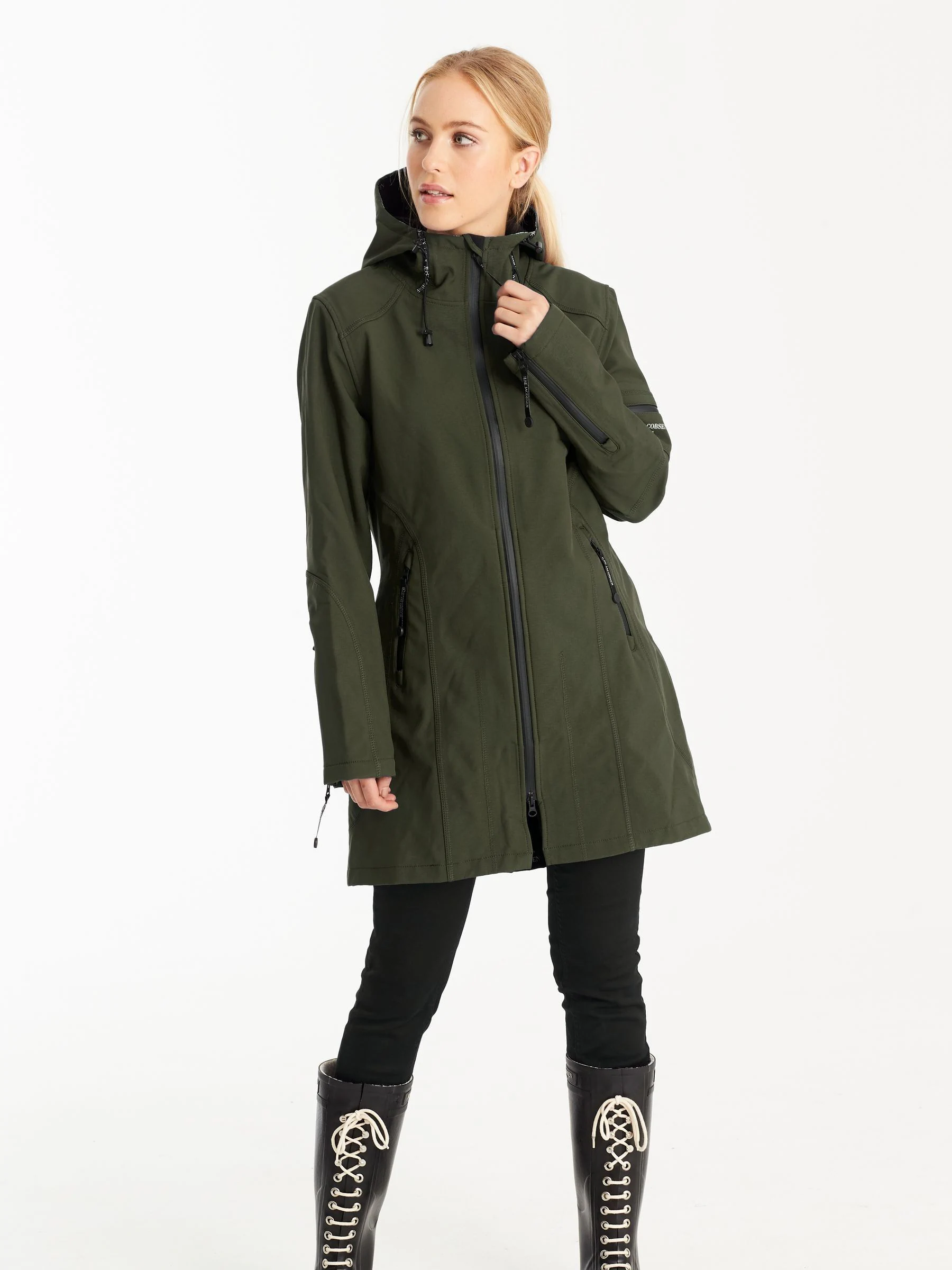 Groen - Ilse Jacobsen waterdichte functionele softshell regenjas
