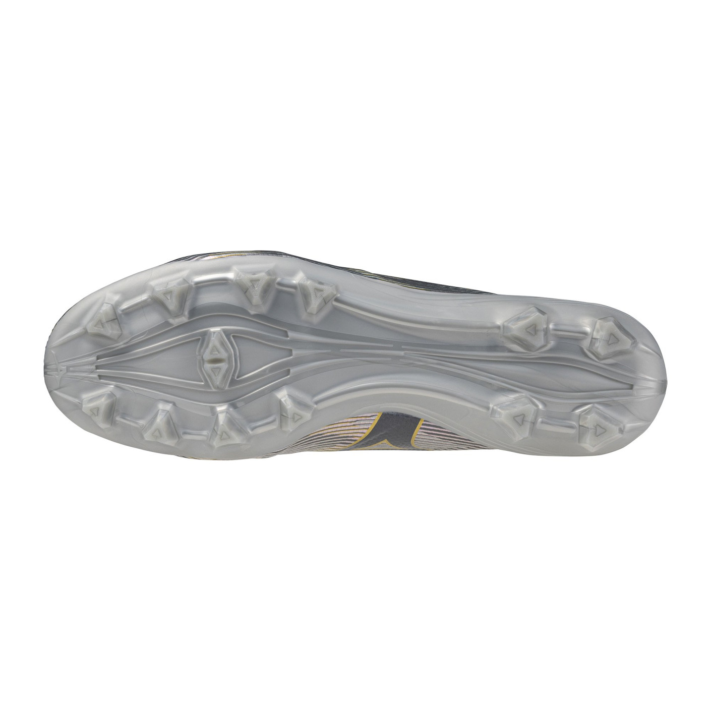 Mizuno Alpha II Pro Gras Voetbalschoenen (FG) Zilver Grijs Goud