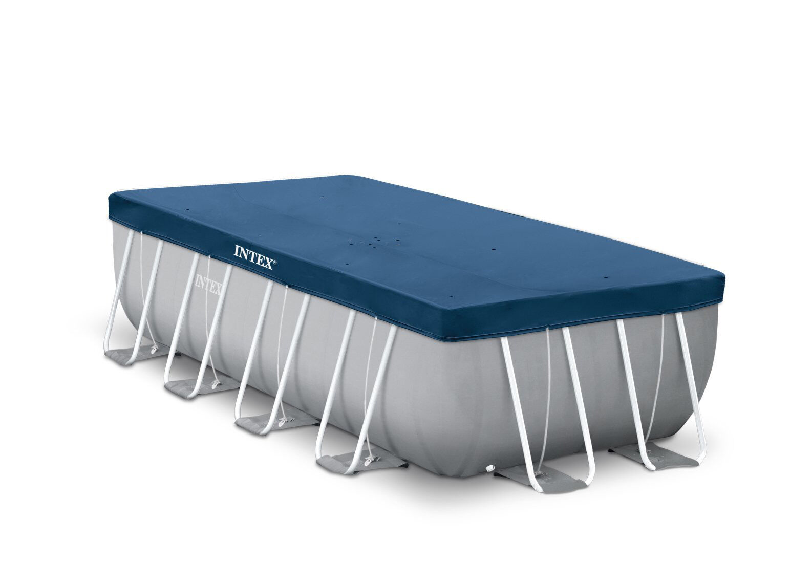 Intex Frame Pool - Zwembad set - Grijs - 107x244x488 cm