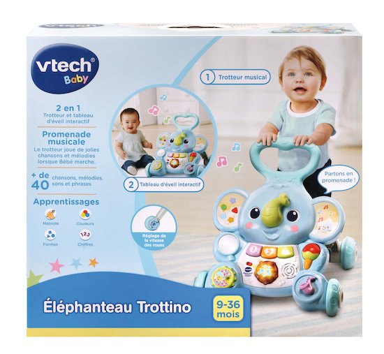 Elephanteau trottino   Bleu        de               Vtech