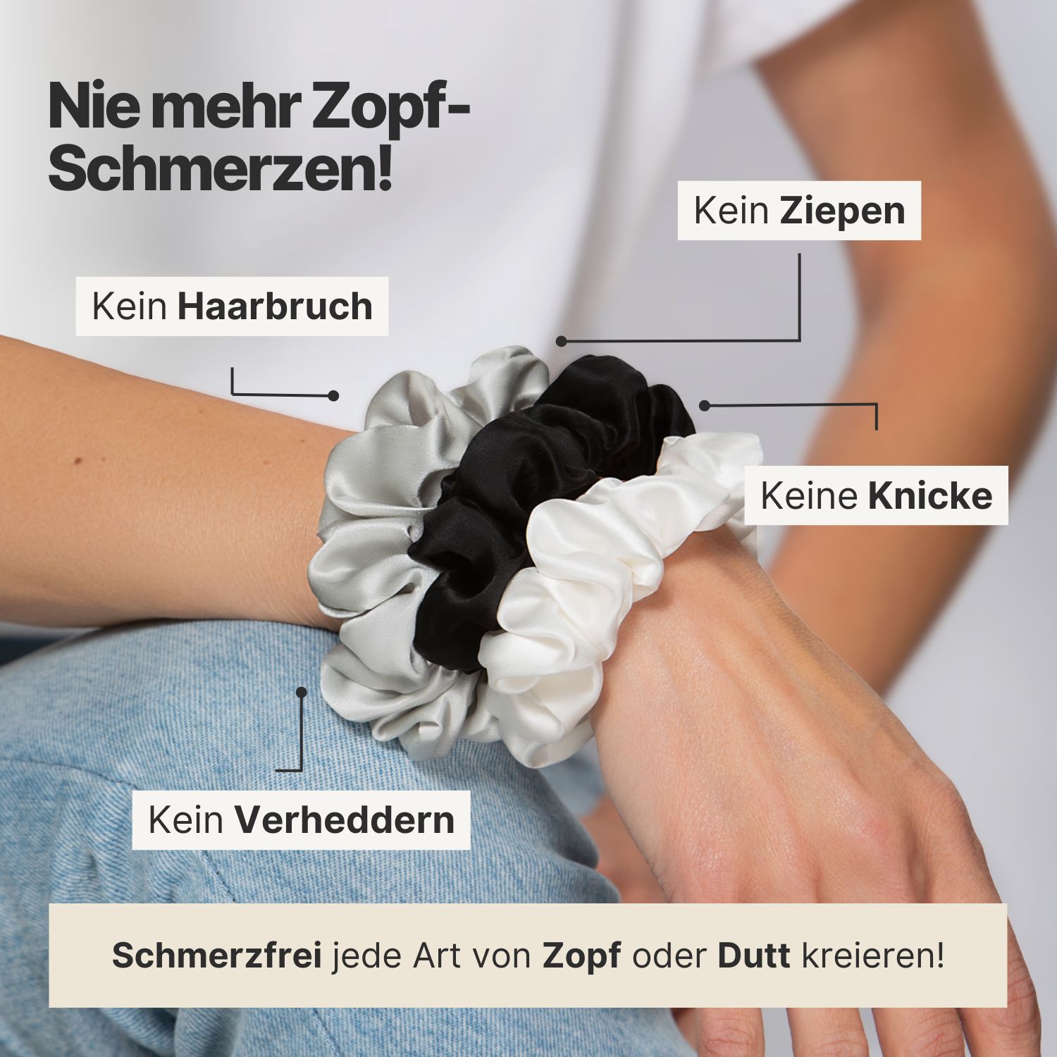 IMPERIO® Seiden Scrunchies Set (Classic)