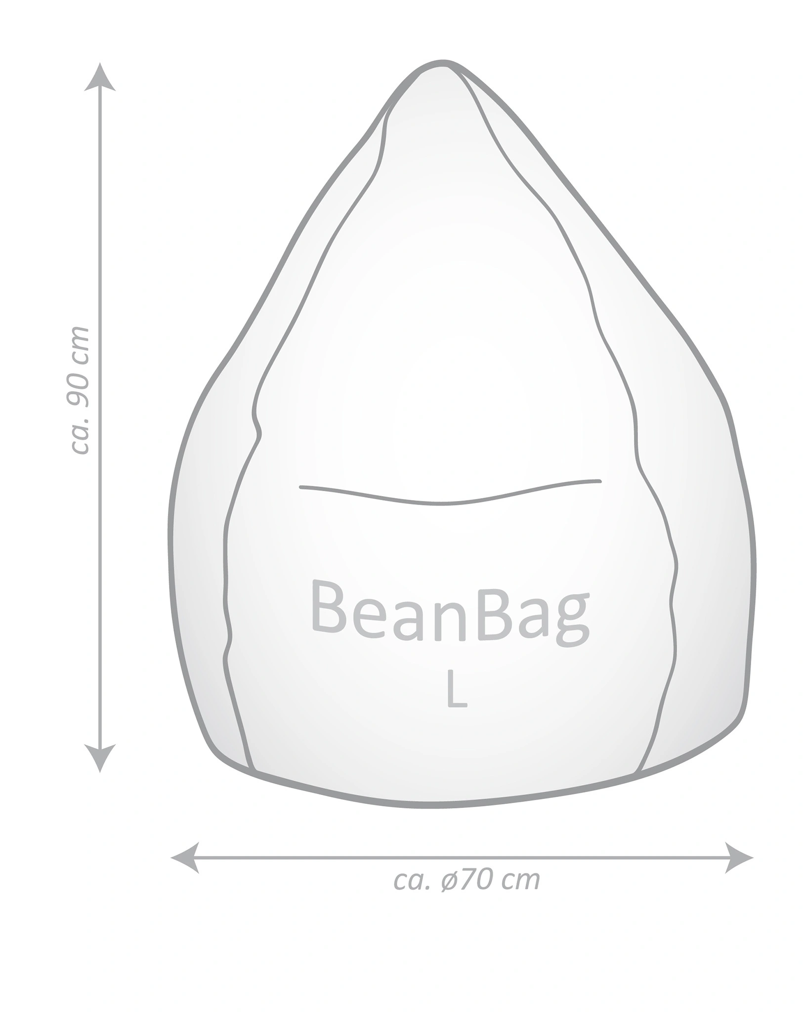 Sitzsack BeanBag BRAVA L (Farbe: eukalyptus)
