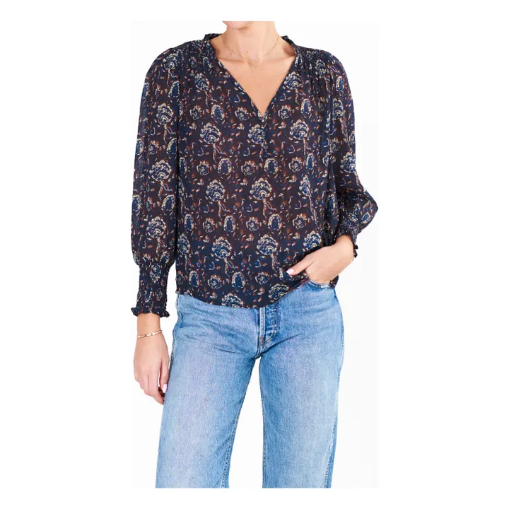 M.A.B.E. Blouse Imprimé Seren | Bleu foncé