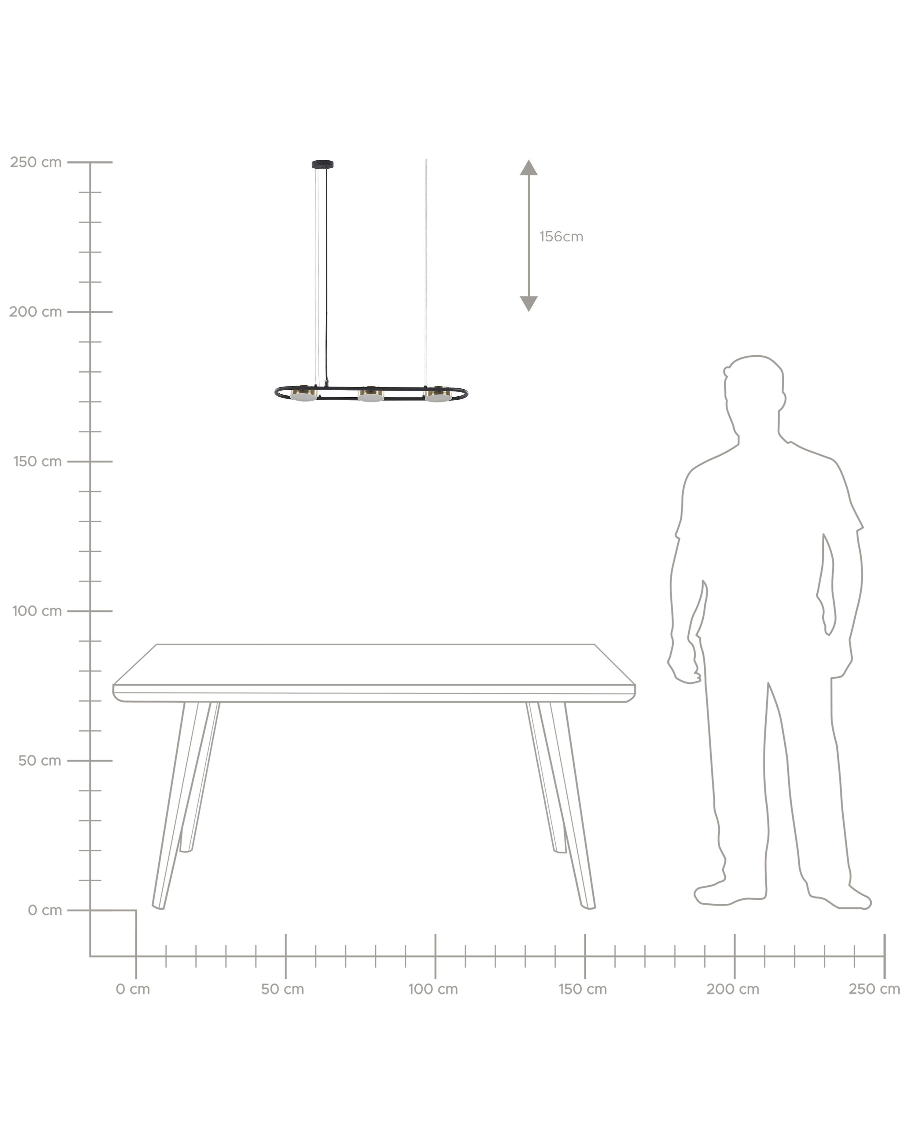 LED hanglamp MALI Metaal Zwart