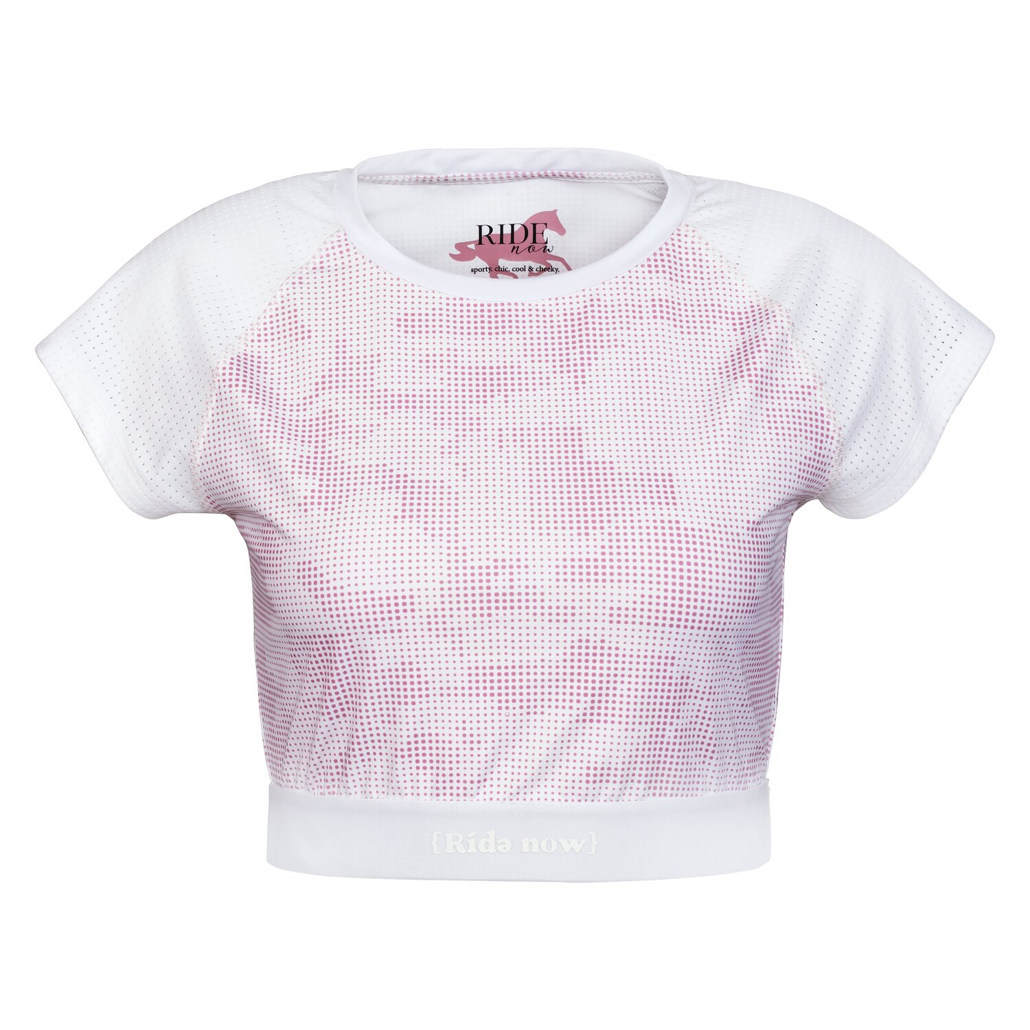 RIDE now T-Shirt Cropped Darlington  - white allover