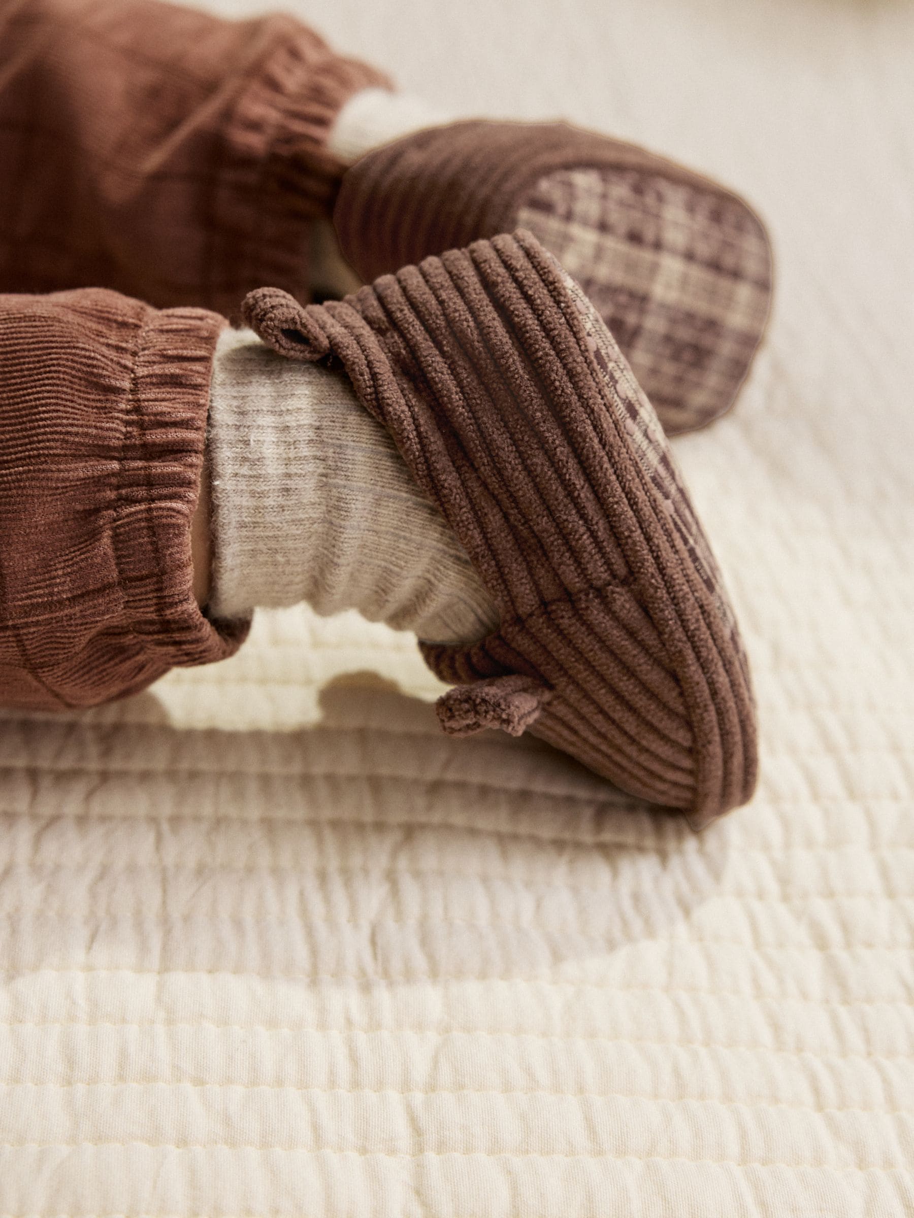 Chocoladebruin beer - Instapschoenen voor baby's (0-2mnd)