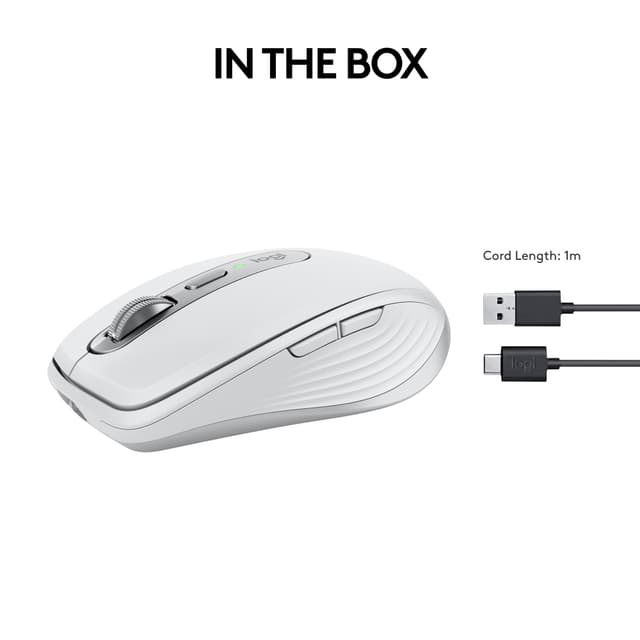 Logitech MX Anywhere 3S trådløs mus (Pale Grey)