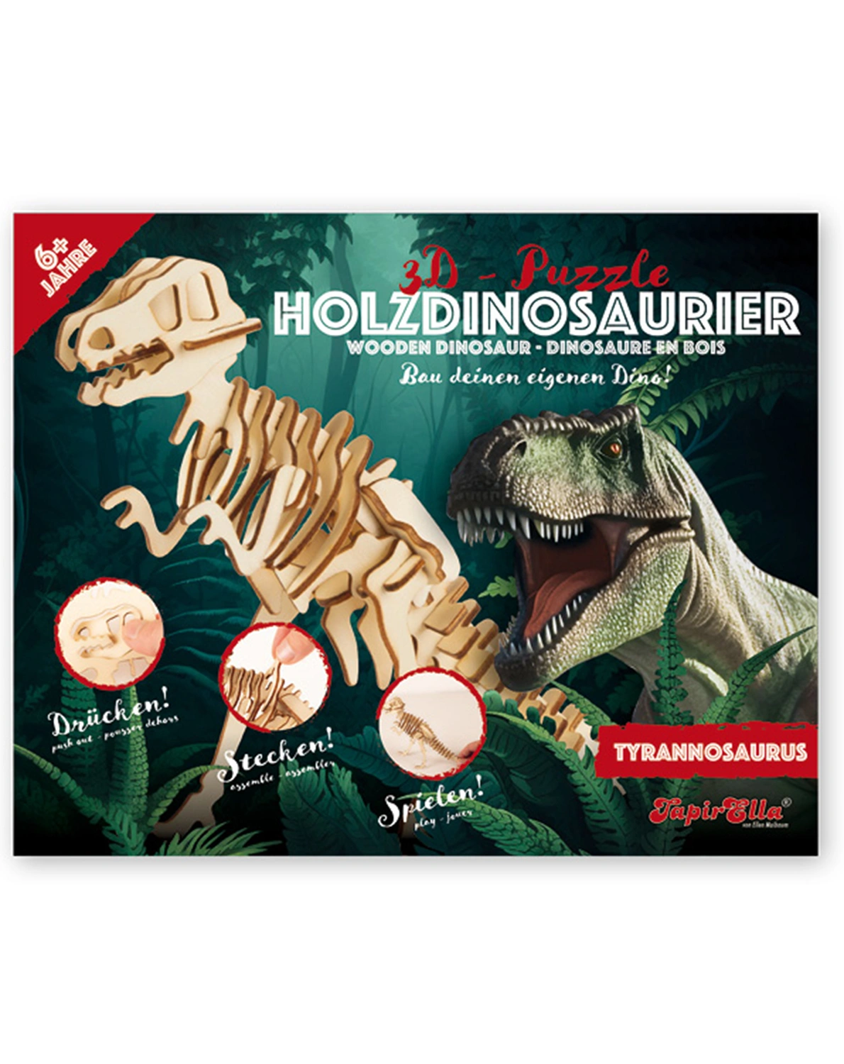 3D Holz-Puzzle TAPIRELLA DINOSAURIER