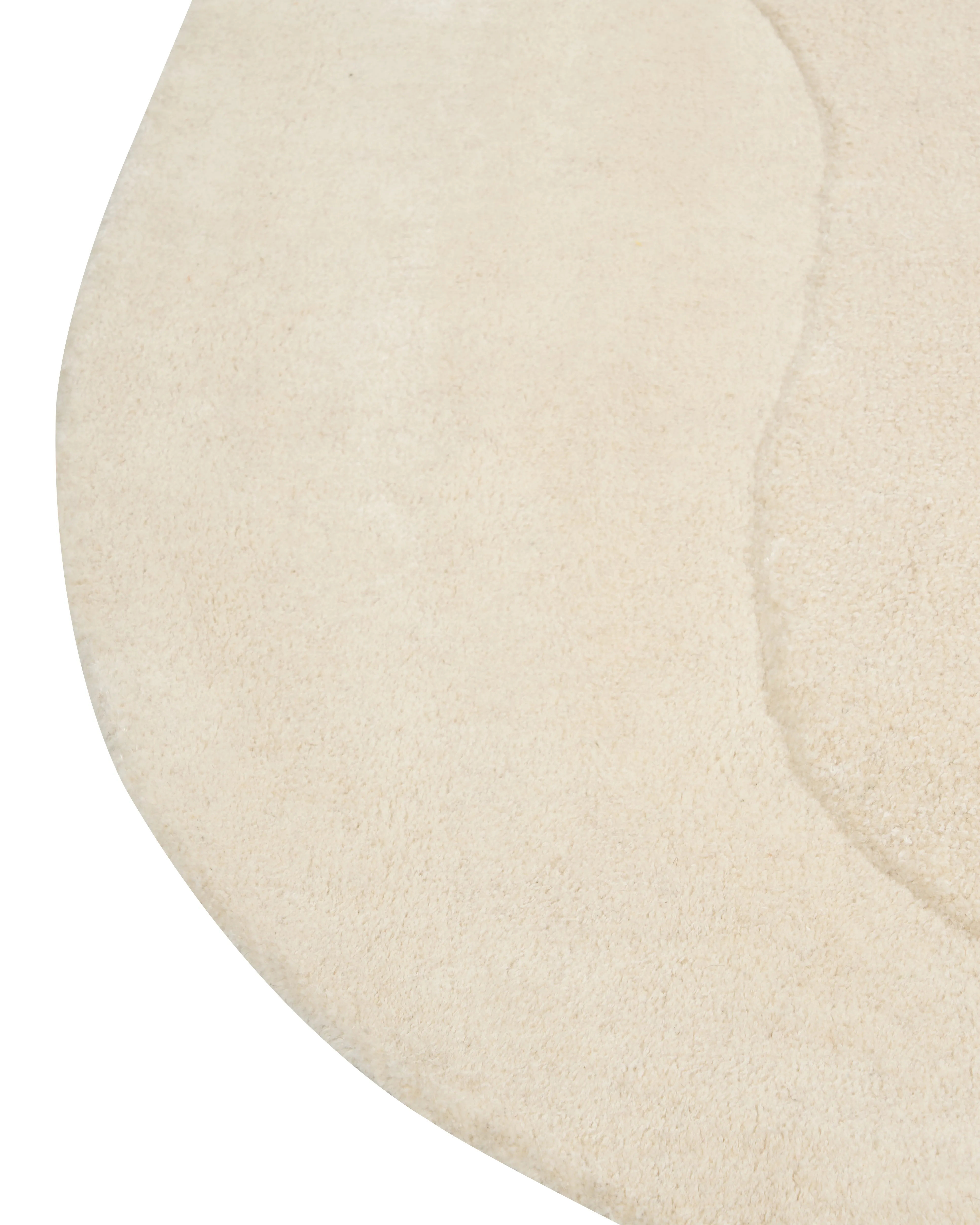 Vloerkleed GORANO Lichtbeige 160 x 160 cm Viscose