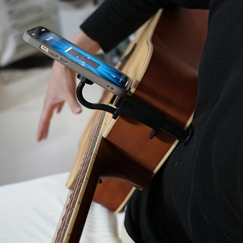 Universal MagSafe Gitarren Smartphone Halterung 360° Drehbarer Handy Clip für Gitarre / Bass / Ukulele - Schwarz