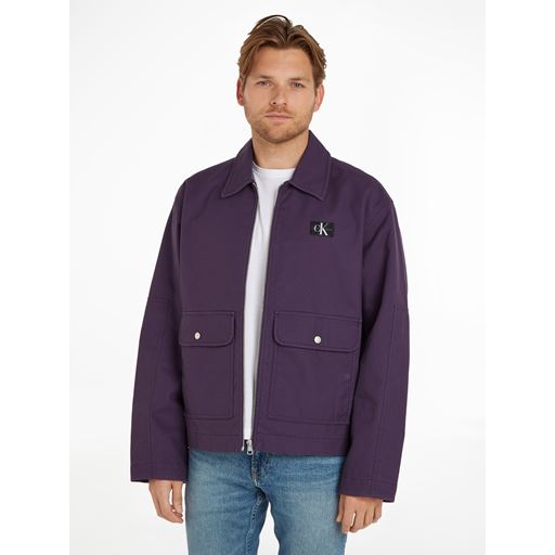 Calvin Klein Jeans Workwear Cropped Jakke, Purple Velvet, XL