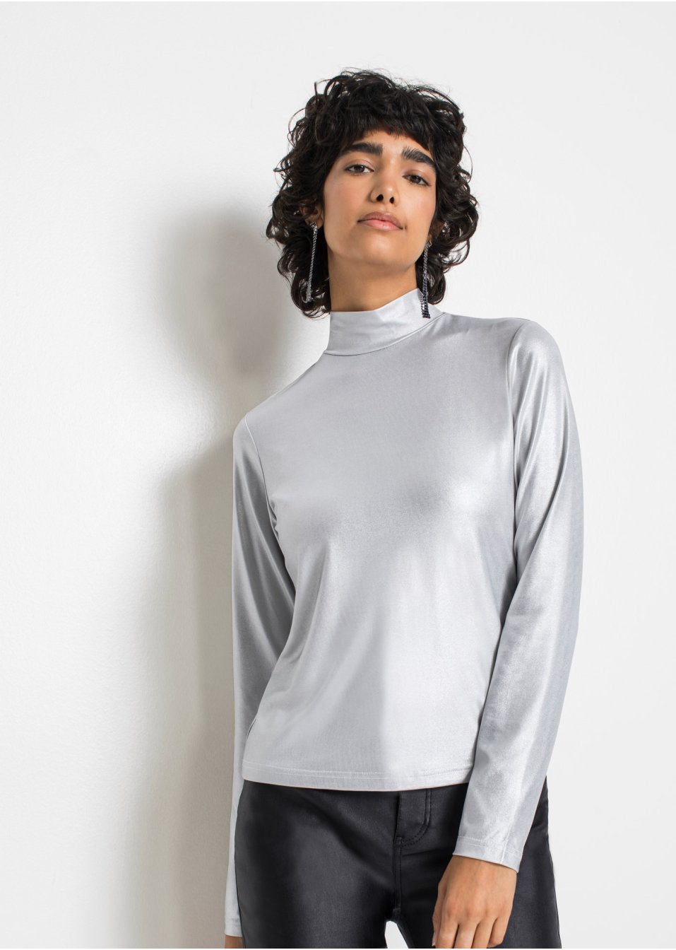 T-shirt effet brillant