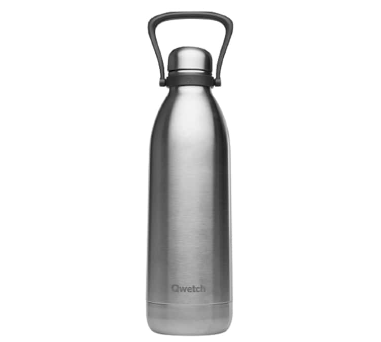 Bouteille isotherme inox brossé 1,5 L avec poignée - QWETCH