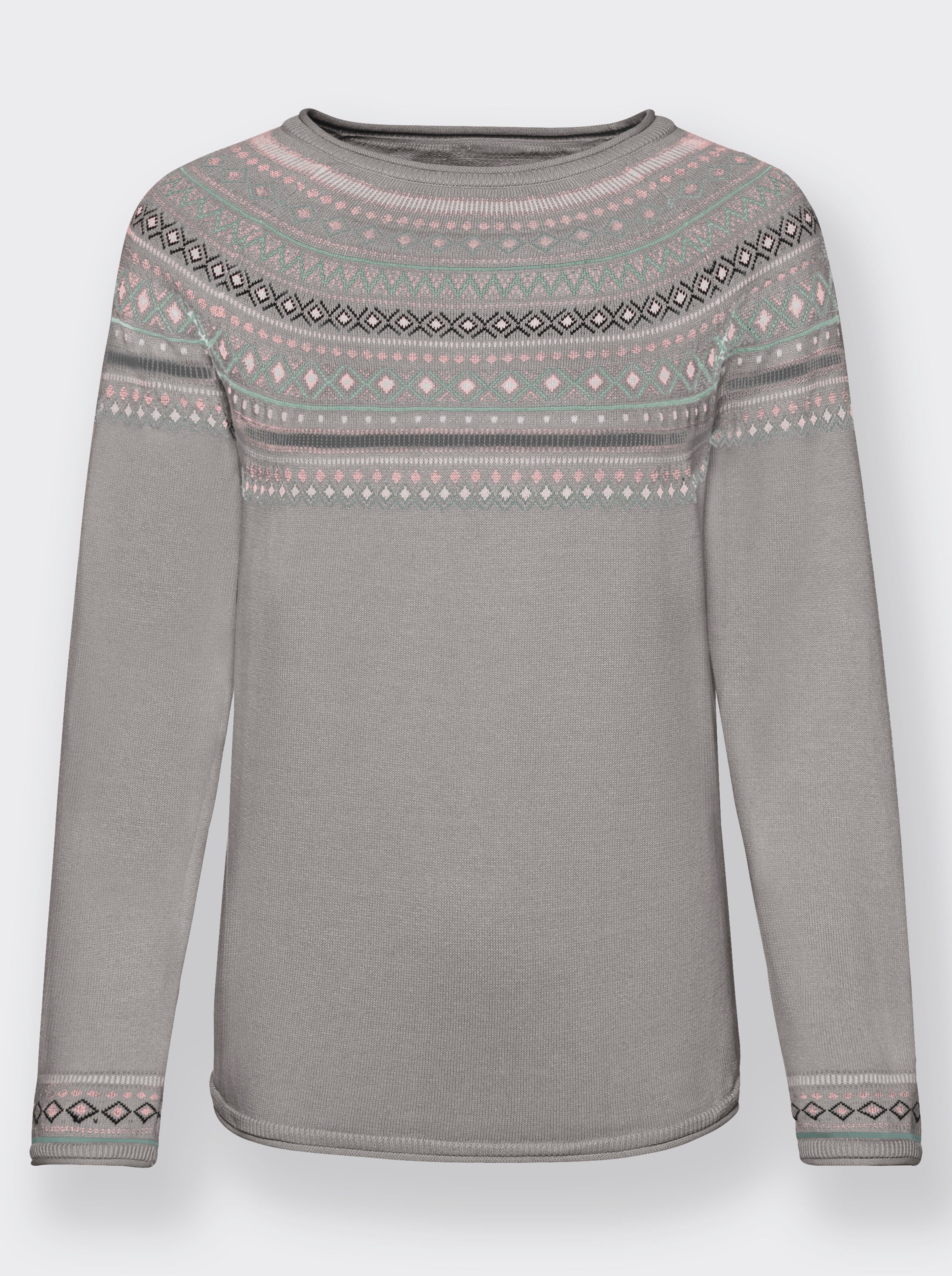 Norwegerpullover aus reiner Baumwolle