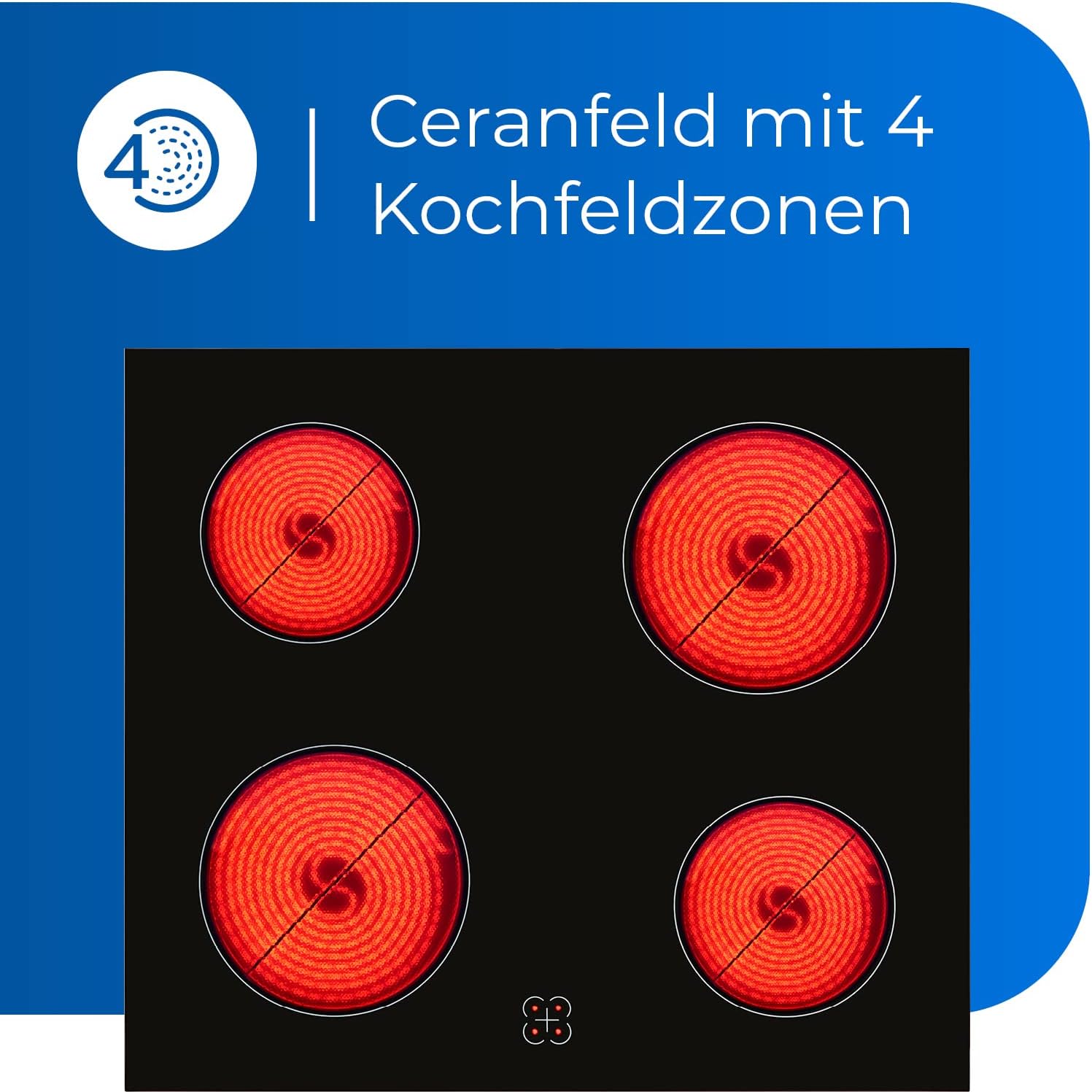 Exquisit EHE 146-2.1-Set Einbauherd | 59 Liter Backofenvolumen | EEK A | Glaskeramikkochfeld | Edelstahl
