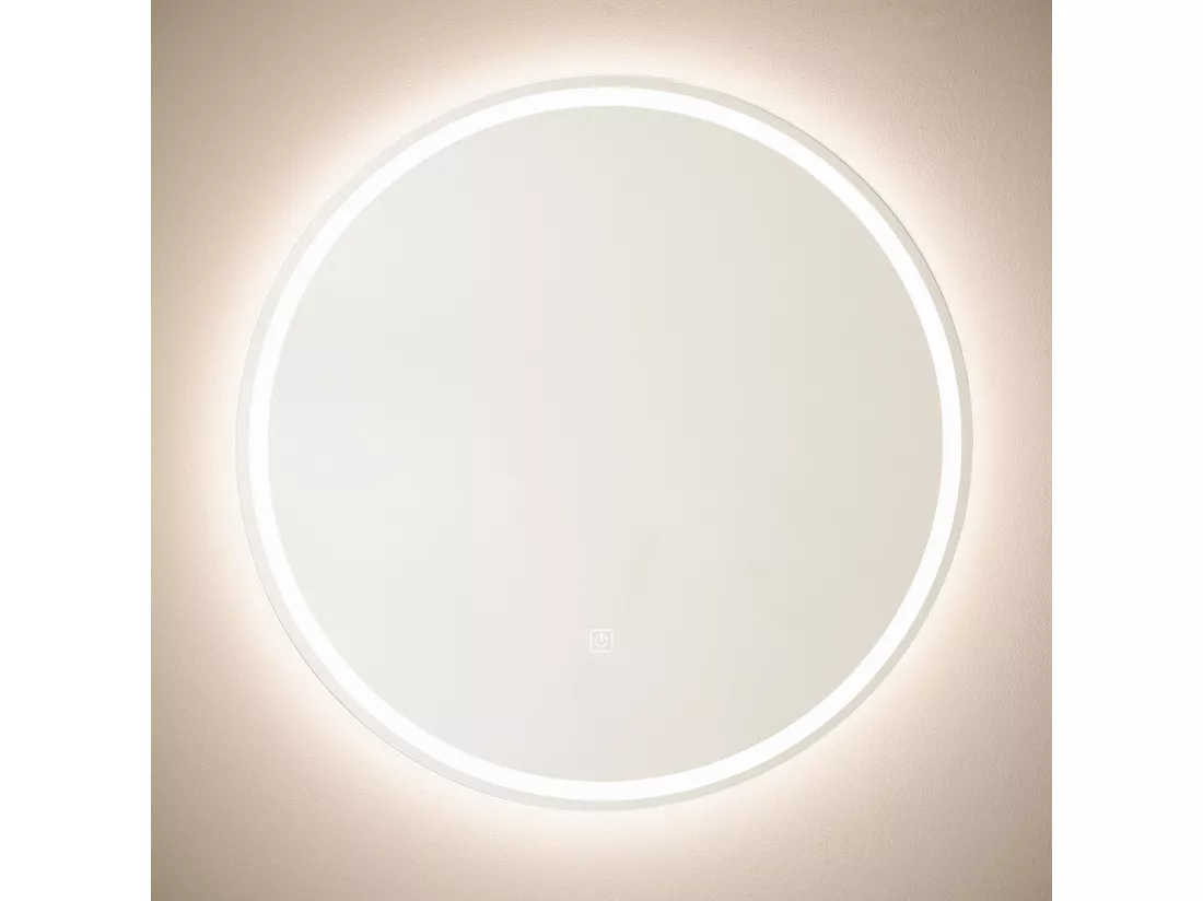 Miroir de Salle de Bain avec éclairage LED et Anti-buée Jizan Ø60 cm 4000K Blanc neutre