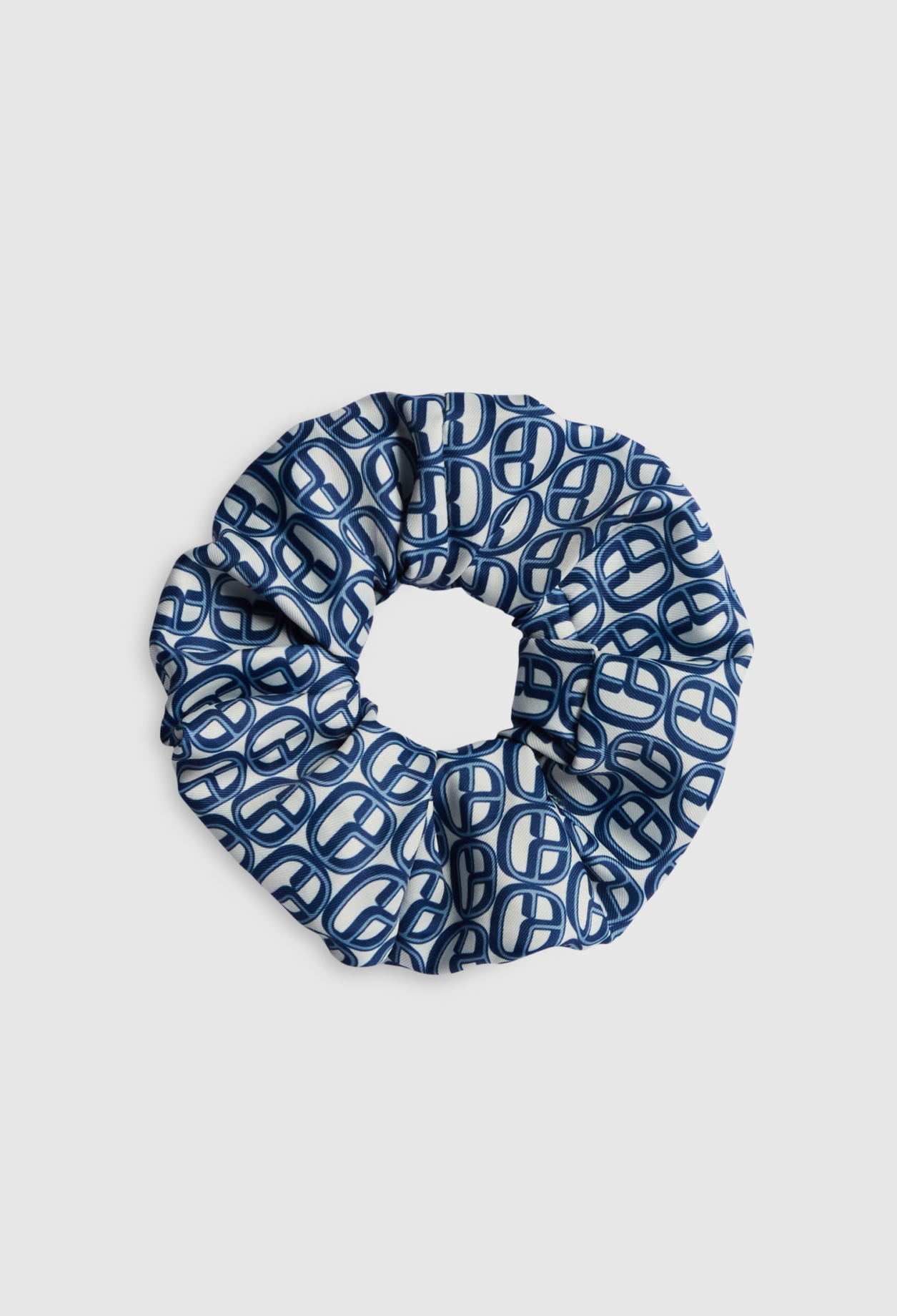 Chouchou monogramme bleu