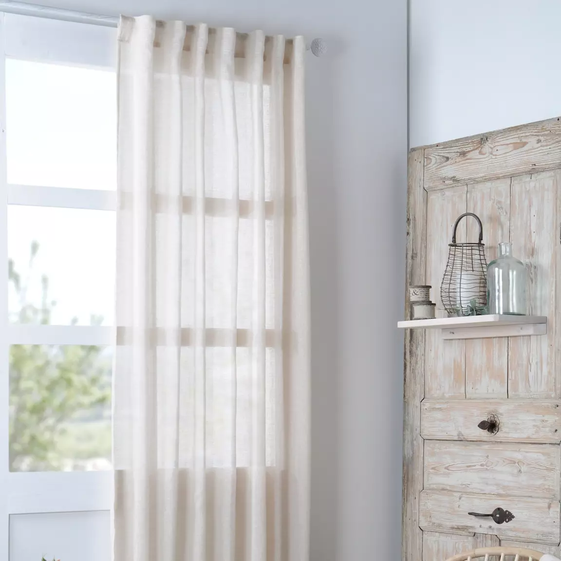 Voilage galon fronceur (140 x 260 cm) Madrid Ecru