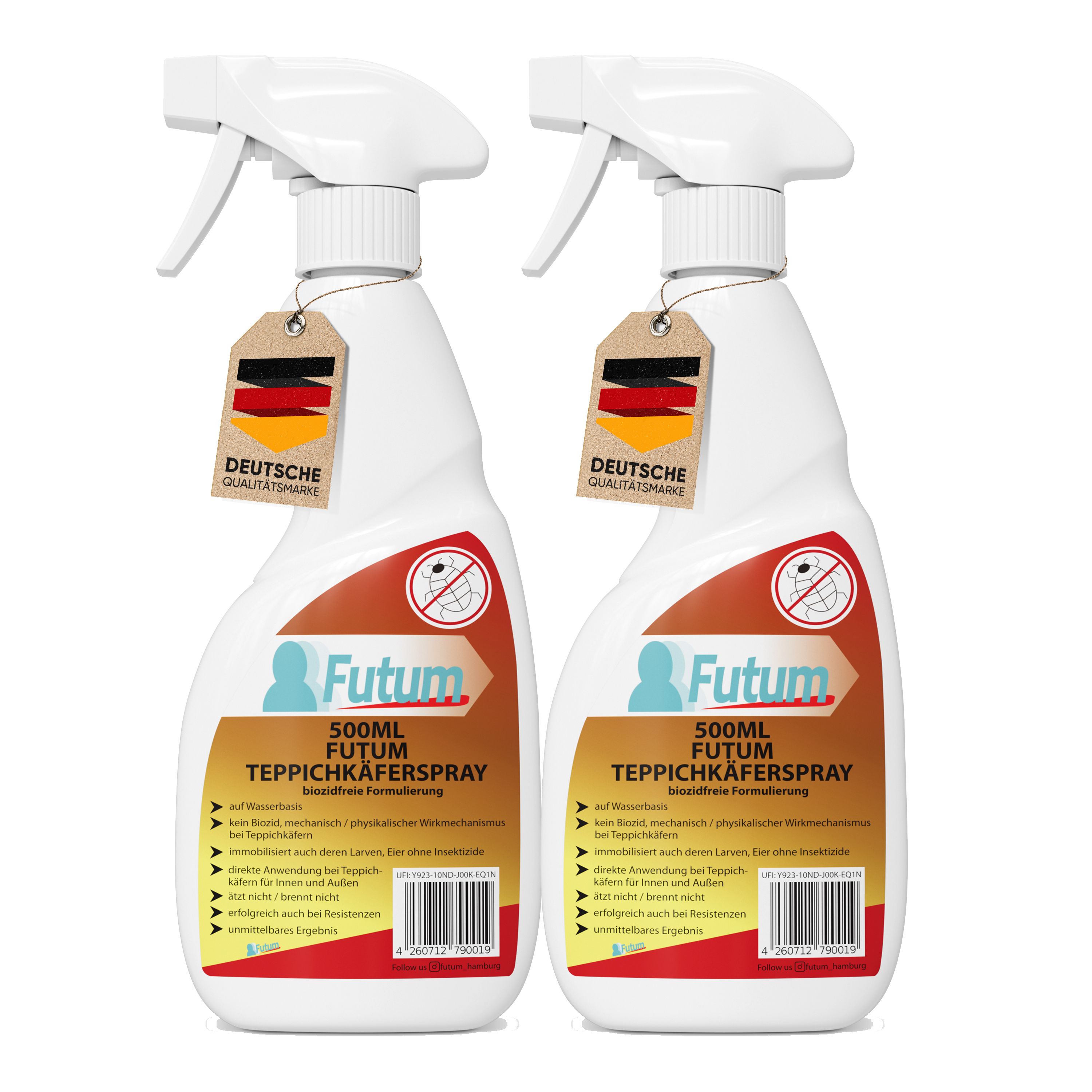 FUTUM 2x500ml Teppichkäferspray