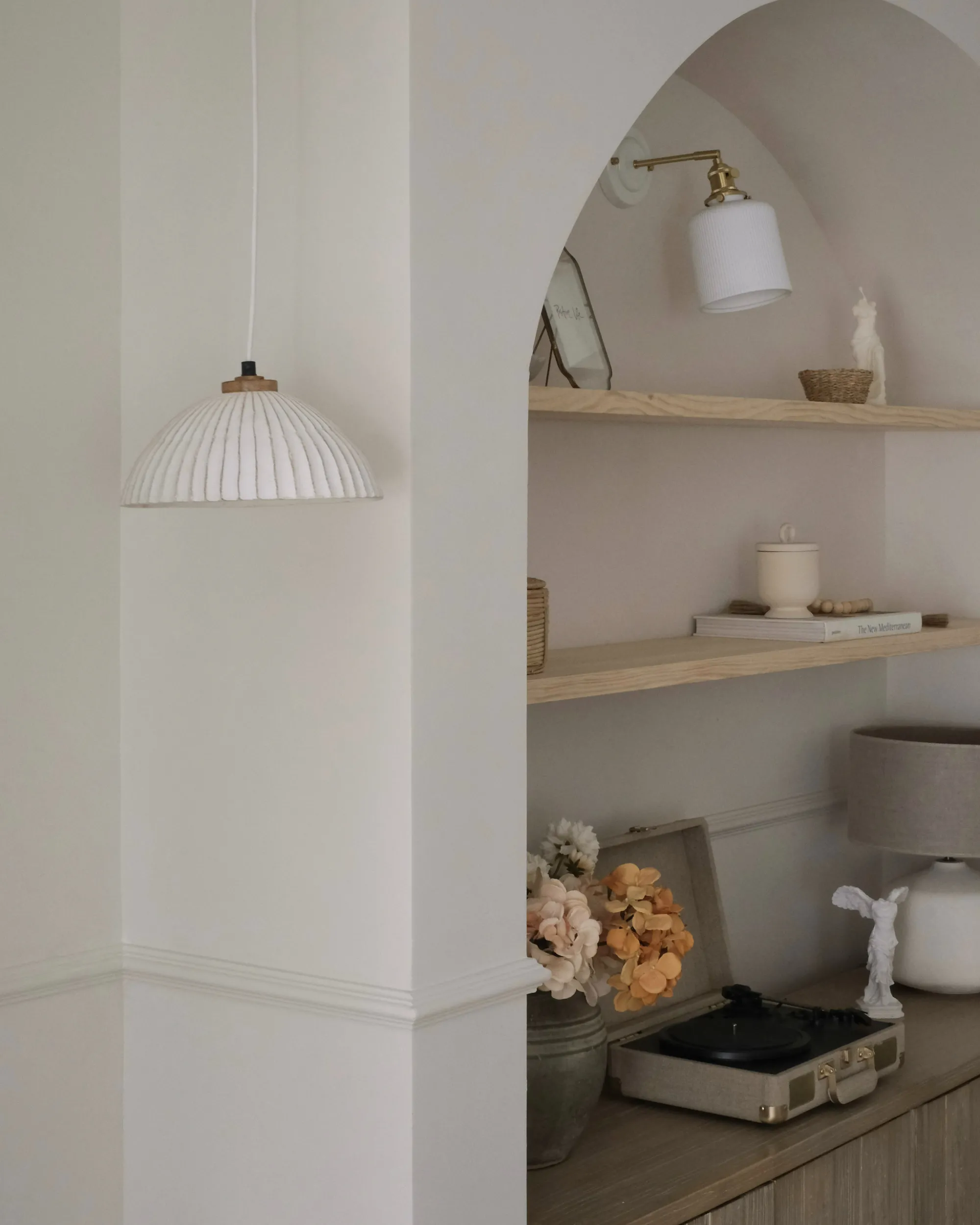 Hanglamp COTTICA Papier-mâché Wit