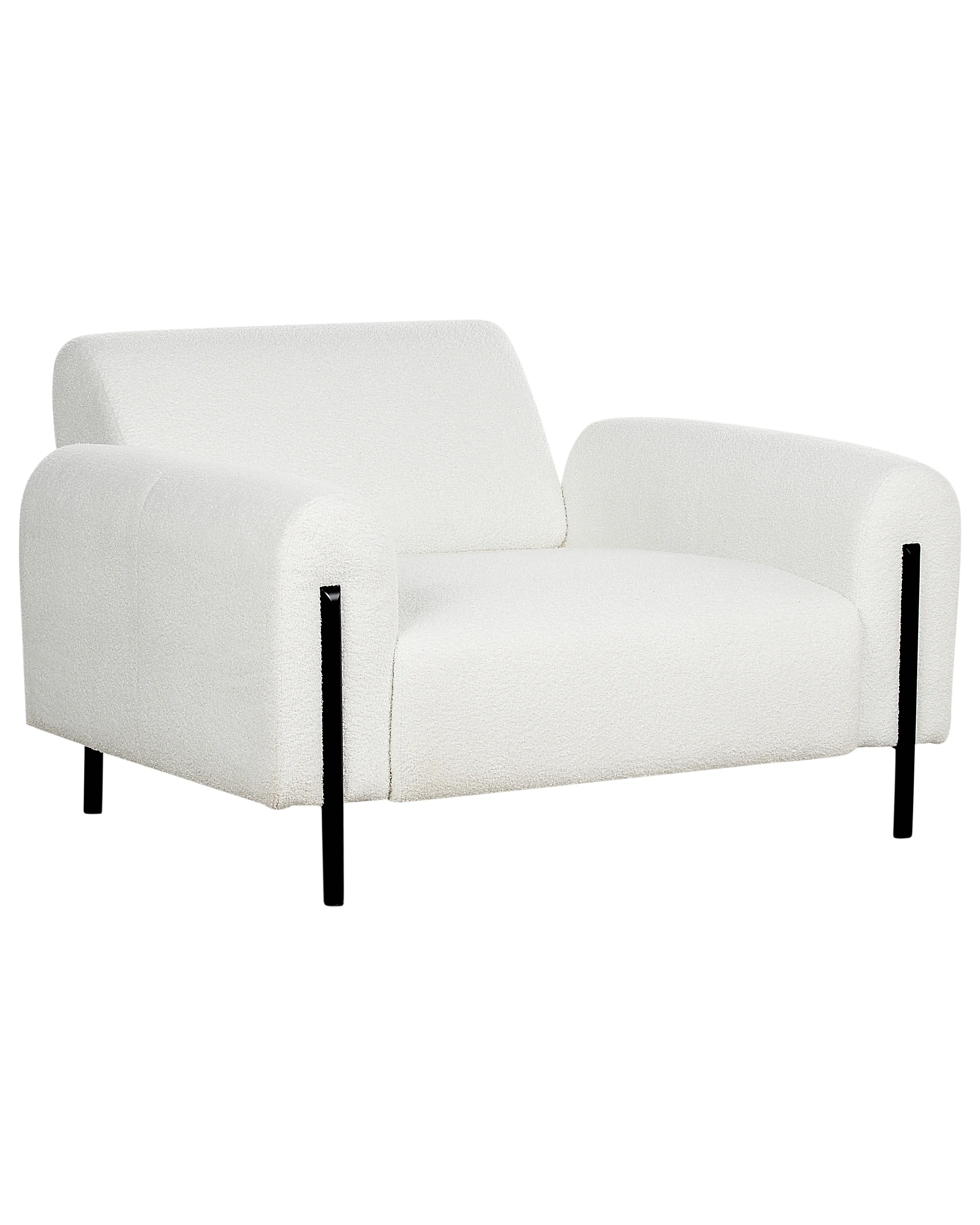 Fauteuil ASKIM Bouclé Wit