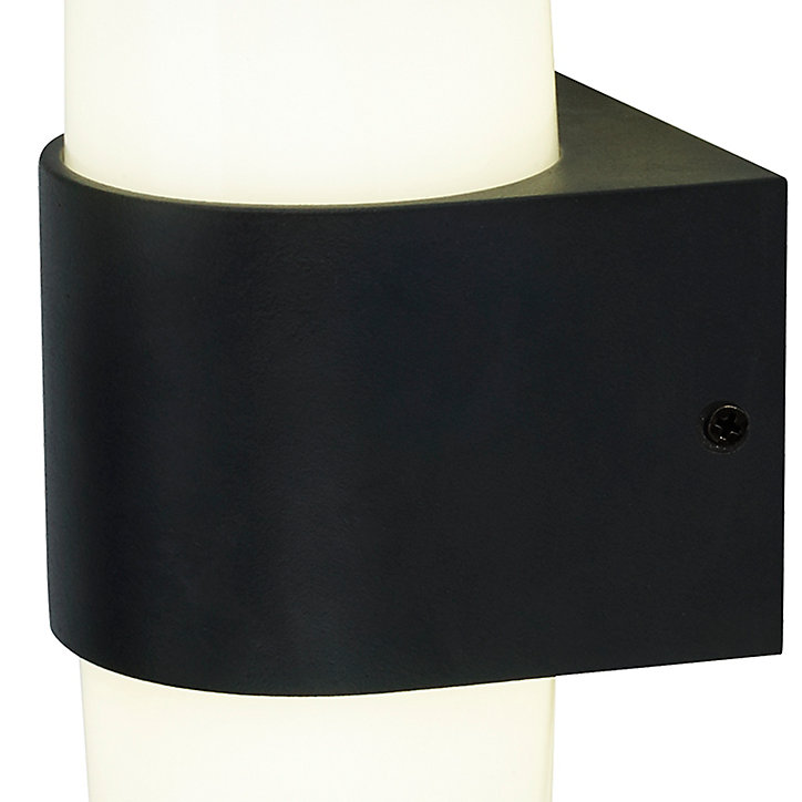 Applique murale LED intégrée Hurston 1000lm 12W IP44 GoodHome noir