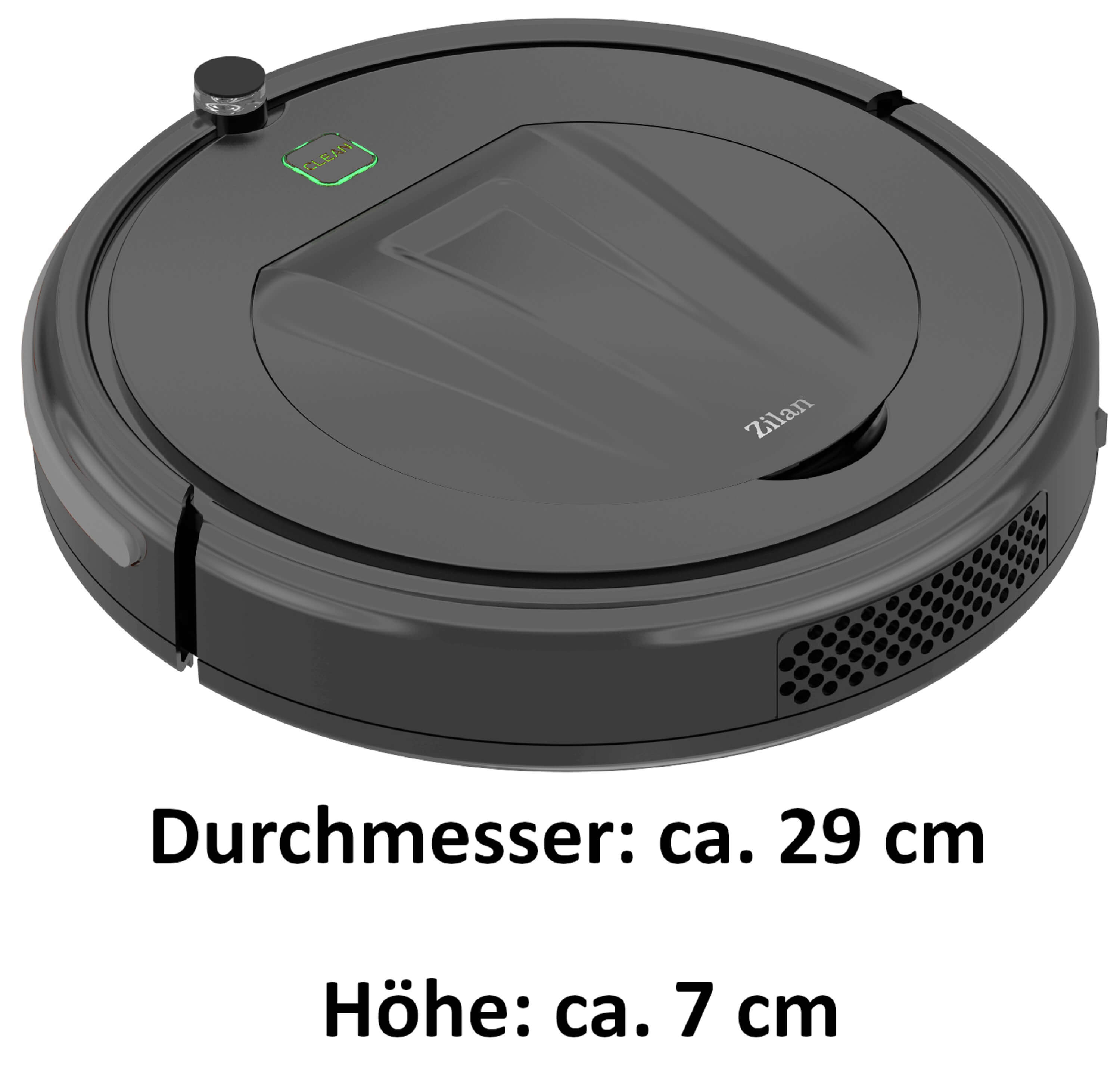 Zilan Saugroboter 550pa 850mAh Fernbedienung Staubbehälter HEPA Filter