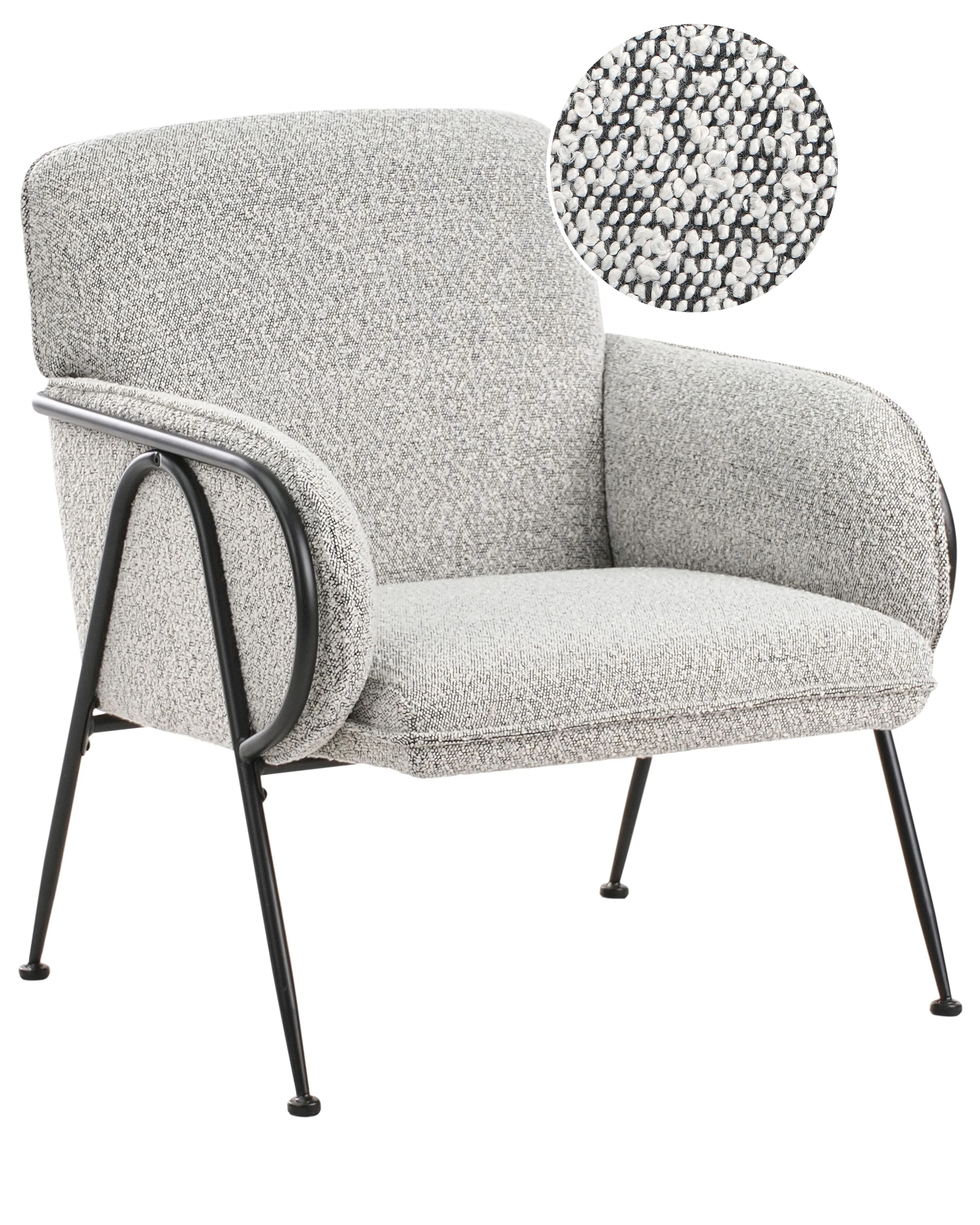 Fauteuil TRYSNES Stof Zwart/wit