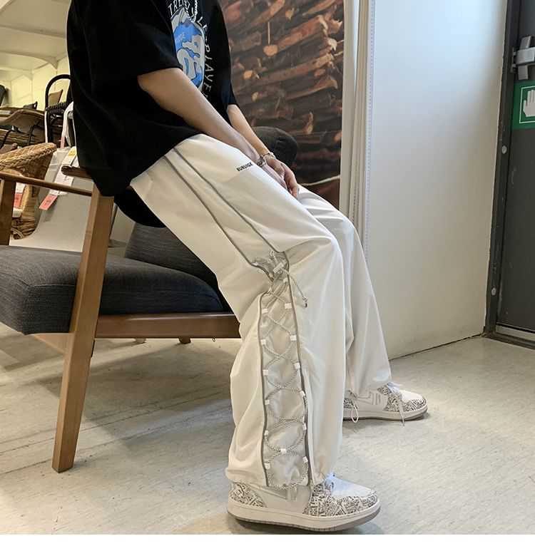 Giuliana - Rechte cargobroek met strikaccent