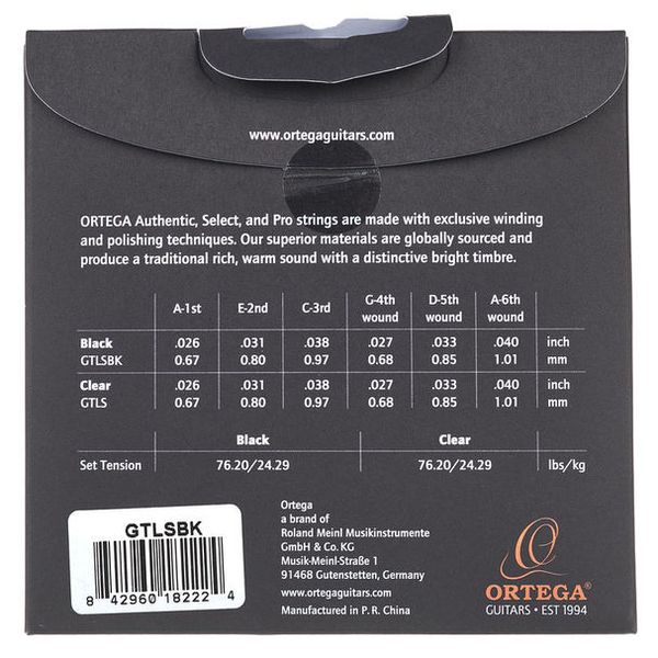 Ortega GTLSBK Guitarlele Strings
