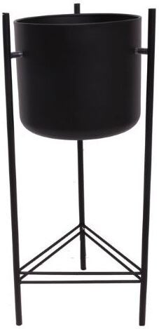 Intratuin bloempot Olly op poten zwart D 28 H 66 cm