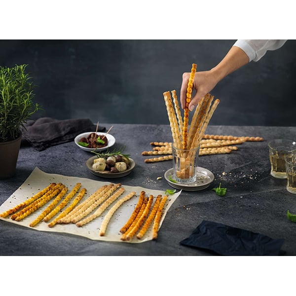 Set de 3 roulettes apéritif : gressins, crackers et nachos Betty Bossi