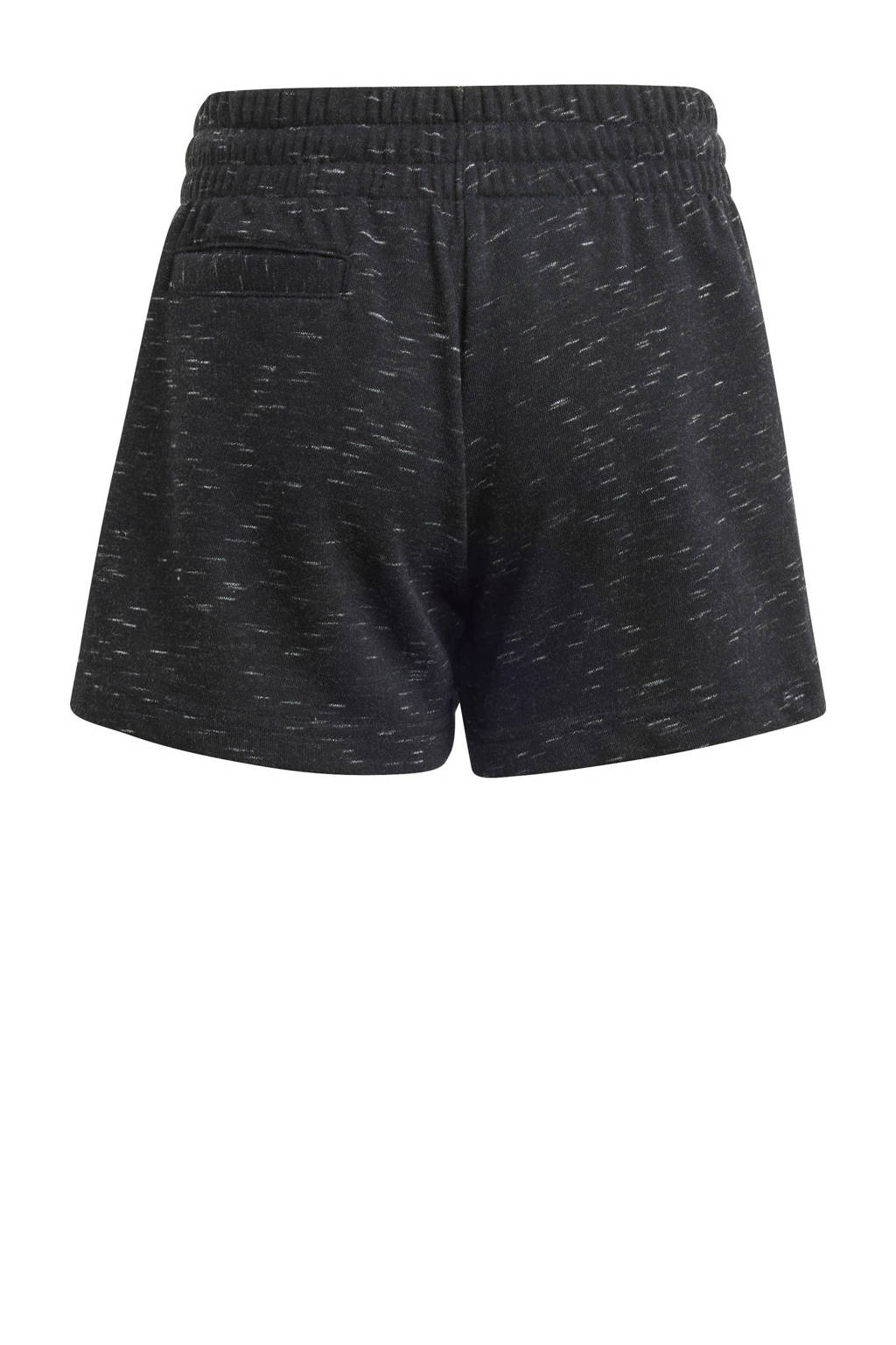 adidas regular fit sweatshort zwart melange/wit
