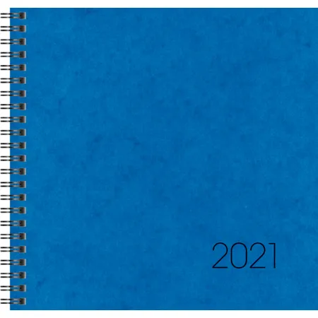 BRUNNEN Buchkalender 2021 Blattgröße 21 x 20,5 cm blau