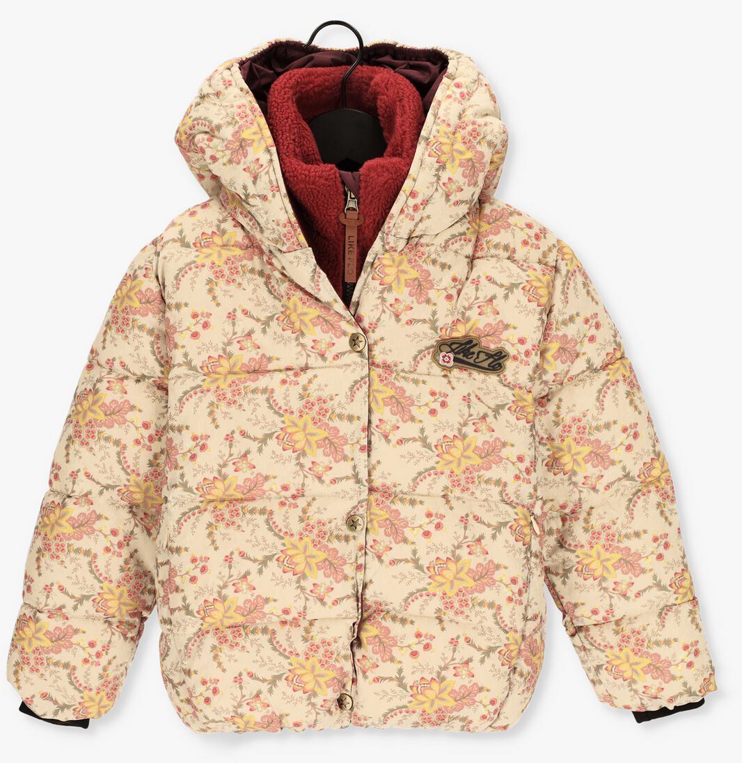 LIKE FLO beige like flo gewatteerde jas f207-5202