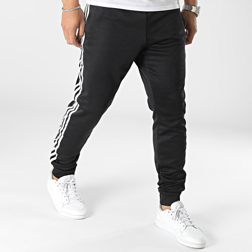 Pantalon Jogging A Bandes IA4791 Noir