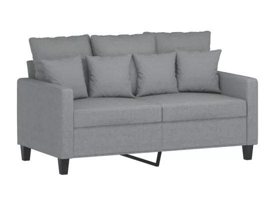 Ensemble de canapés 4 pcs coussins gris clair tissu