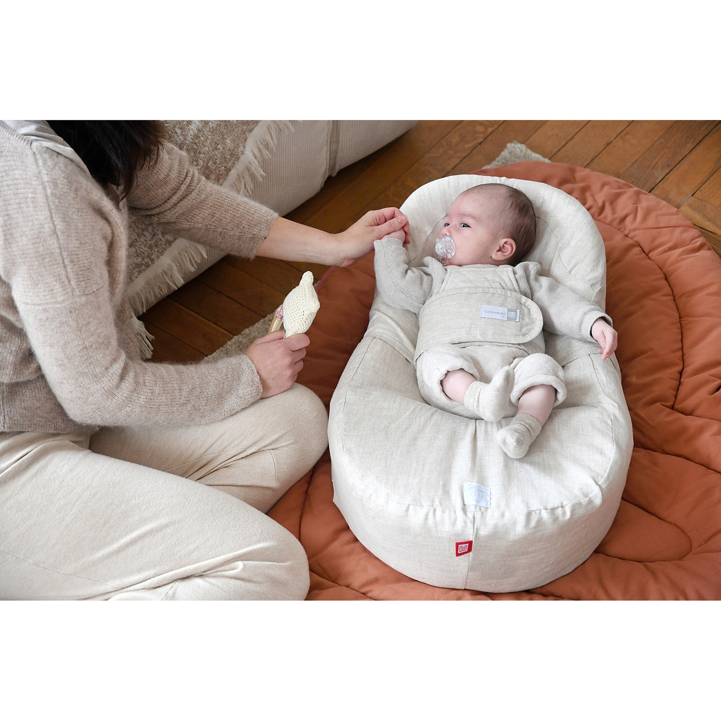 RED CASTLE Kuschelnest Cocoonababy Leinen naturell