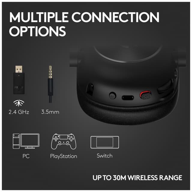 Logitech G Pro X 2 Lightspeed trådløst gaming-headset (sort)