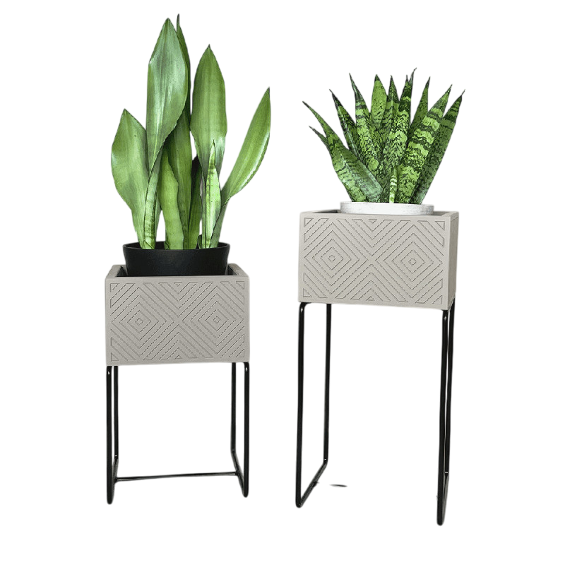 Nevi the plantbox Sandgrau, Schwarz S