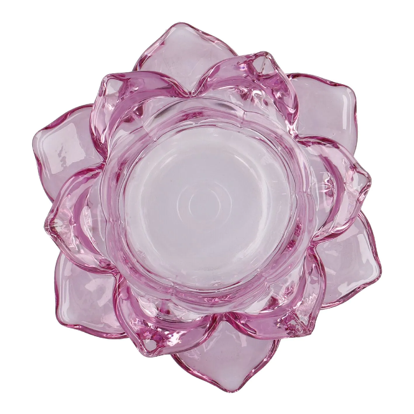 Teelichthalter Lotus, lila, 11 x 5.5 cm