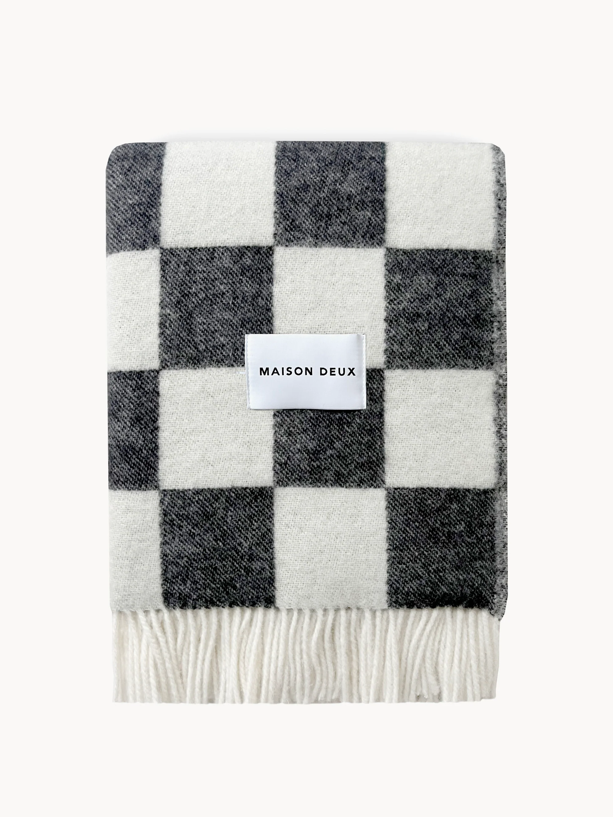 Wollen plaid Checkerboard met ruitjespatroon