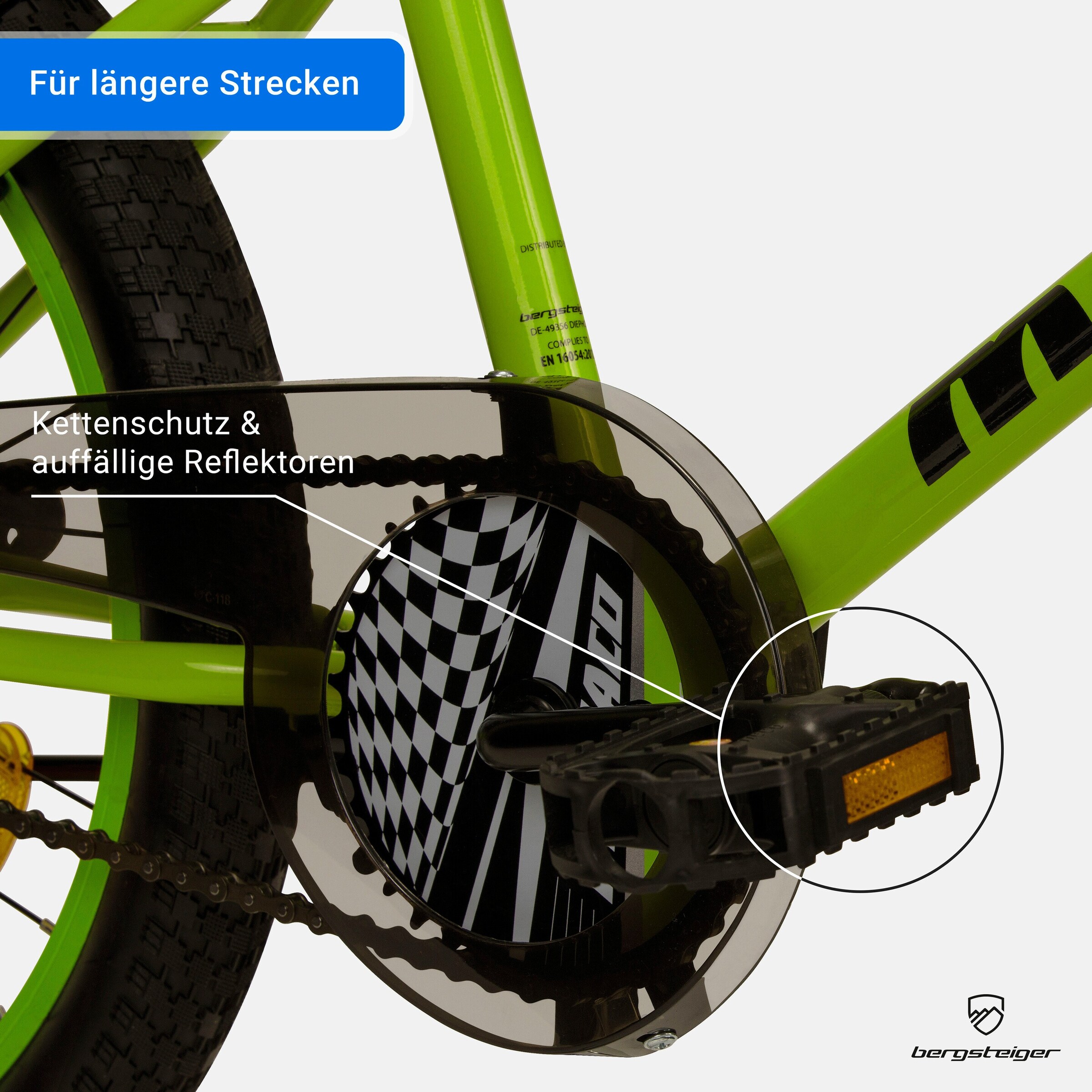 Bergsteiger Kinderfahrrad Monaco 20 Zoll | racing green