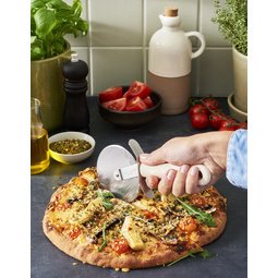 Roulette à pizza BIO, longueur: 220 mm, inox/crème