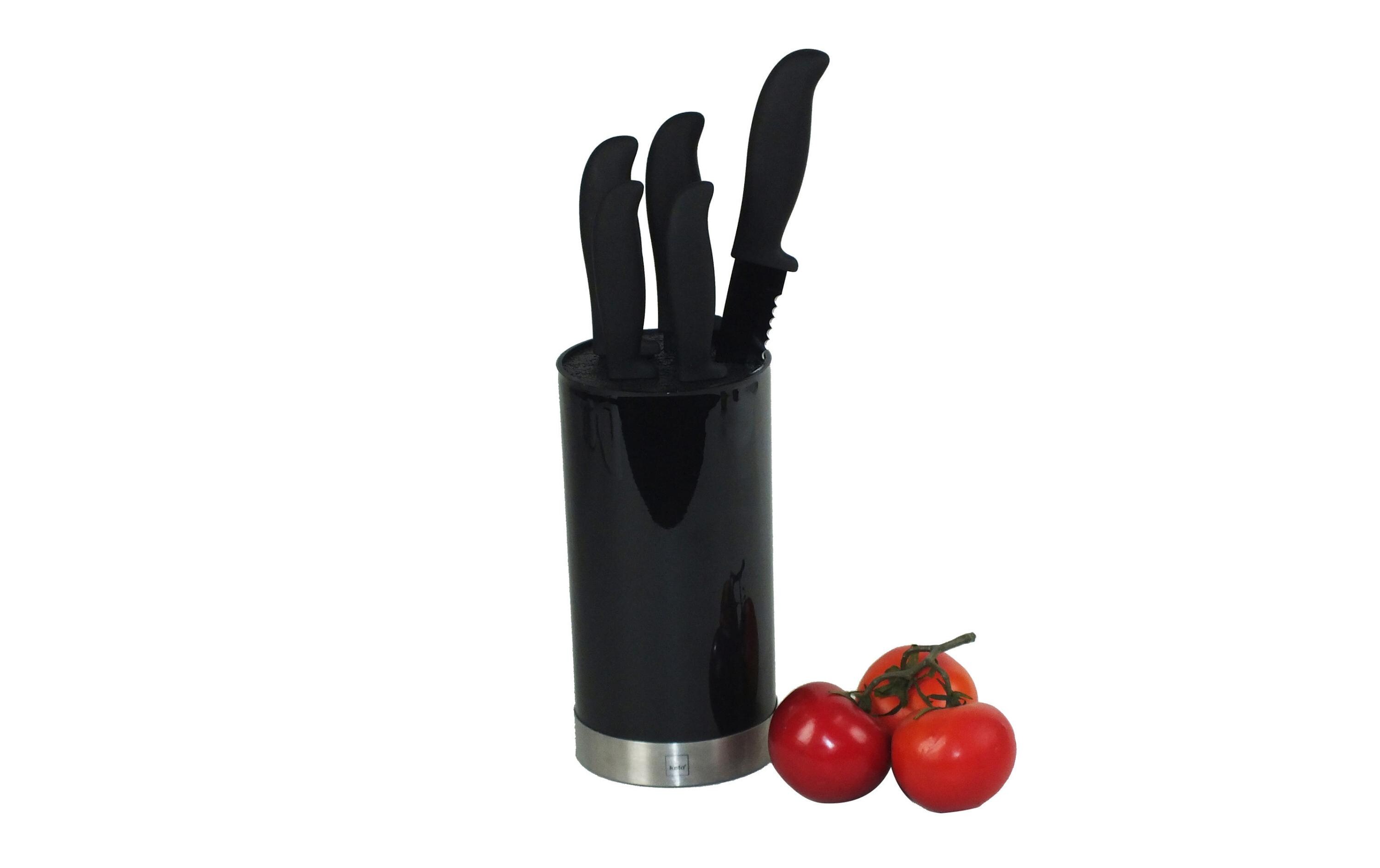 Messerblock-Set mit Messer Acida Schwarz6-teiliger Messerblock