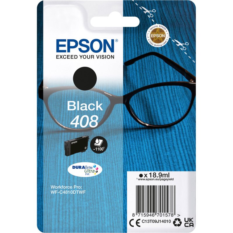 Cartouche Epson 408 noire pour imprimante jet d'encre
